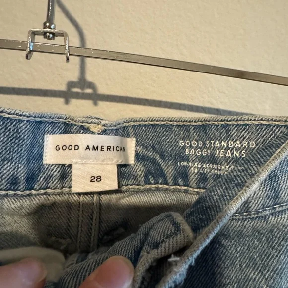 NWT Good American Good Standard Baggy Jeans in Indigo886 Plus size 28 - Picture 4 of 4